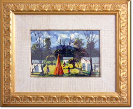 Giuseppe Carrino - Campestre cm 14X21  Olio su Cartoncino Tecnico