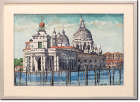 Tonino Caputo - Dogana del Mar cm 40X60 Tecnica Mista e Tempera alla Caseina su Tela