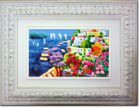 Athos Faccincani - Luce di Primavera su Portofino cm 30X50 anno 2012 Olio su Tela